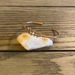 Copper and rhinestone bracelet